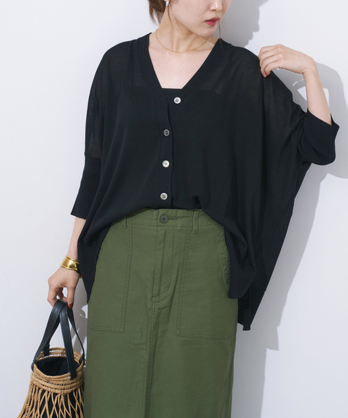 JOURNAL STANDARD relume(ジャーナルスタンダード レリューム)の「《一部WEB限定追加 / 新色》シアードルマンカーディガン(カーディガン/ボレロ・レディース・ブルー/チャコールグレー/ブラック系その他/ブラック/オレンジ・FREE)」の10枚目の写真
