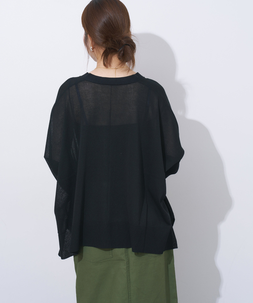 JOURNAL STANDARD relume(ジャーナルスタンダード レリューム)の「《一部WEB限定追加 / 新色》シアードルマンカーディガン(カーディガン/ボレロ・レディース・ブルー/チャコールグレー/ブラック系その他/ブラック/オレンジ・FREE)」の12枚目の写真
