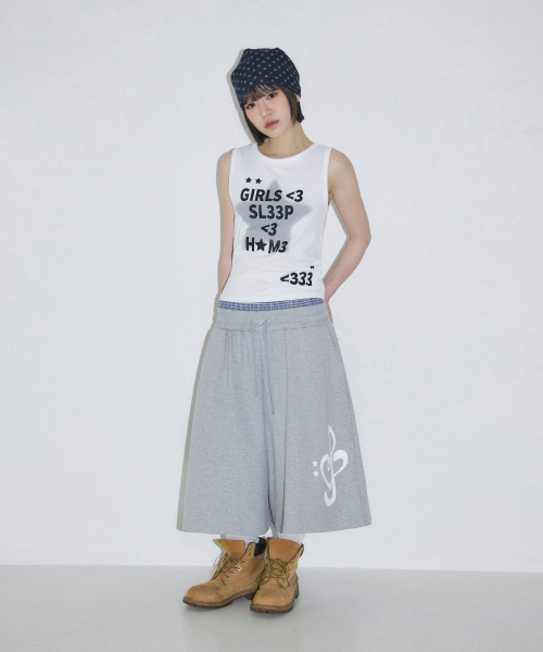 SLEEKGLOW（スリック グロウ）の「チェックレイヤードバミューダパンツ[グレー]（その他パンツ・レディース・その他・FREE）」の3枚目の写真