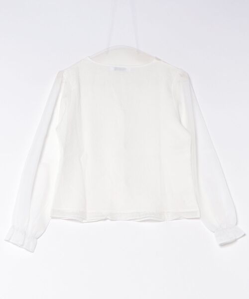 BLANC FICELLE(ブランフィセル)の「プルオーバ シフォン フリル シャツ(シャツ/ブラウス・レディース・White・M/L/XL)」の2枚目の写真