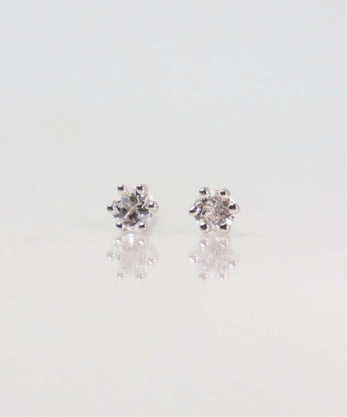 KU-CROISSANT(クークロワッサン)の「シルバー925 天然石ピアス(ピアス(両耳用)・レディース・ホワイト/レッド/ピンク/オレンジ/ライトグリーン/ブルーパープル・ONE SIZE)」の14枚目の写真