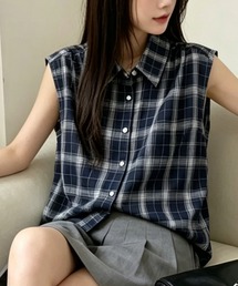 HALEY PESCA/ノースリーブチェックシャツ