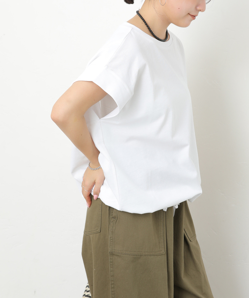 JOURNAL STANDARD relume(ジャーナルスタンダード レリューム)の「《WEB限定追加》コットンドロップショルダー ドロストT(Tシャツ/カットソー・レディース・ホワイト/ブラック/ブラウン・FREE)」の16枚目の写真