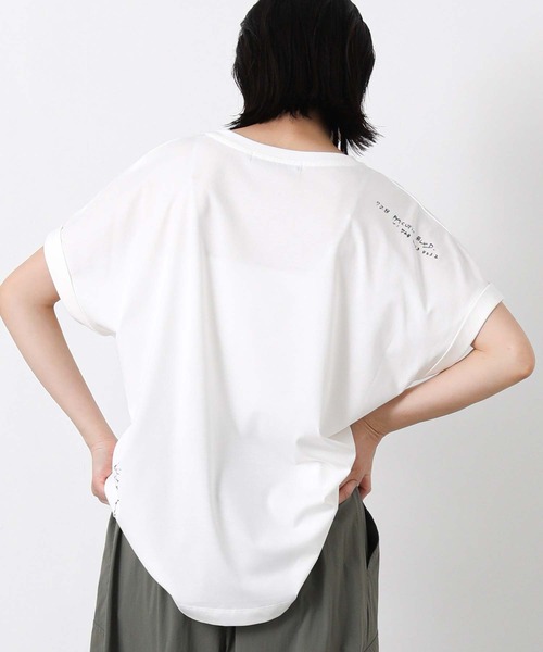 Gready Brilliant(グレディブリリアン)の「ドローイングロゴフレンチ(Tシャツ/カットソー・レディース・オフホワイト/イエロー・38)」の12枚目の写真