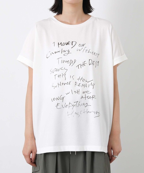 Gready Brilliant(グレディブリリアン)の「ドローイングロゴフレンチ(Tシャツ/カットソー・レディース・オフホワイト/イエロー・38)」の22枚目の写真