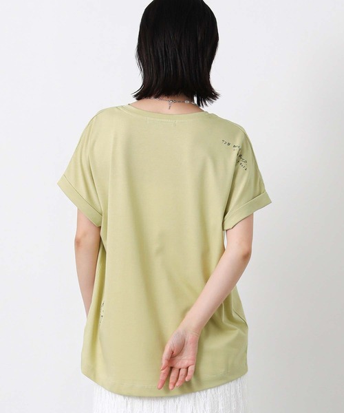 Gready Brilliant(グレディブリリアン)の「ドローイングロゴフレンチ(Tシャツ/カットソー・レディース・オフホワイト/イエロー・38)」の20枚目の写真