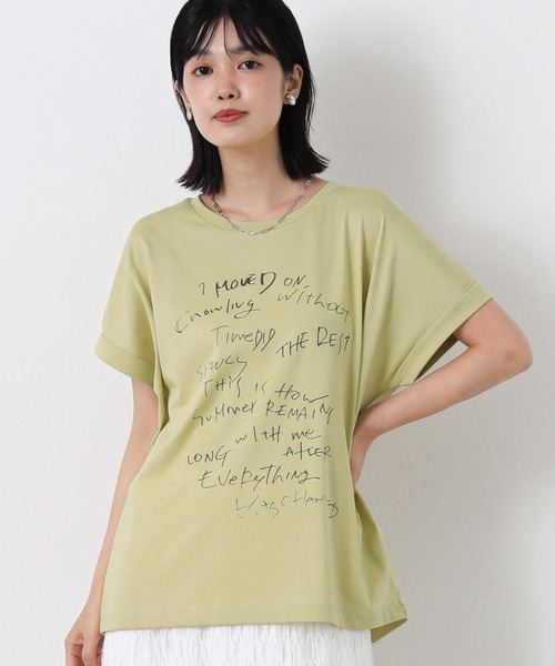 Gready Brilliant(グレディブリリアン)の「ドローイングロゴフレンチ(Tシャツ/カットソー・レディース・オフホワイト/イエロー・38)」の21枚目の写真