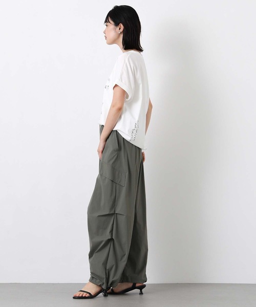 Gready Brilliant(グレディブリリアン)の「ドローイングロゴフレンチ(Tシャツ/カットソー・レディース・オフホワイト/イエロー・38)」の4枚目の写真