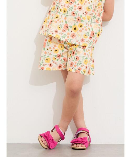 Samansa Mos2 Lagom(サマンサモスモスラーゴム)の「☆花柄ショートパンツ(セットアップ可)(その他パンツ・キッズ・オフホワイト/ネイビー・100/110/120/95/130)」の1枚目の写真