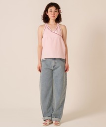 ルーズフィット カーブ デニムパンツ TINA：JOJUN