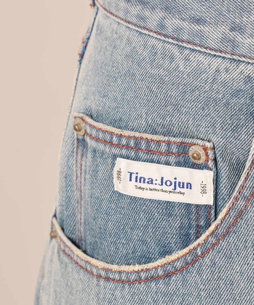 TINA：JOJUN（ティーナジョジュン）の「ルーズフィット カーブ デニムパンツ TINA：JOJUN（その他パンツ・レディース・サックスブルー/インディゴブルー・S/M）」の15枚目の写真