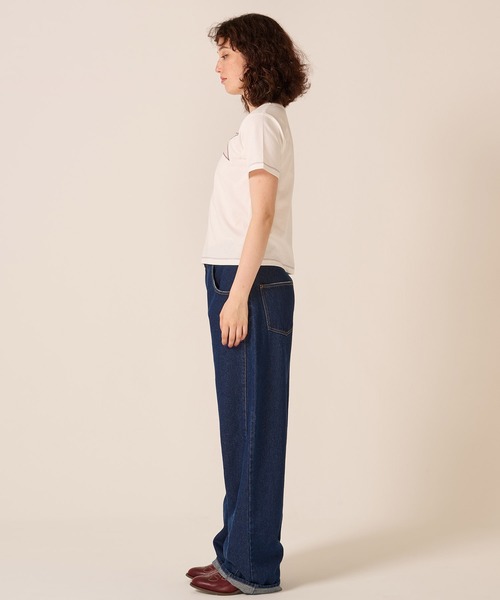 TINA：JOJUN（ティーナジョジュン）の「ルーズフィット カーブ デニムパンツ TINA：JOJUN（その他パンツ・レディース・サックスブルー/インディゴブルー・S/M）」の18枚目の写真