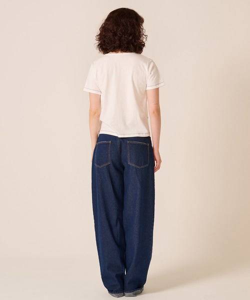 TINA：JOJUN（ティーナジョジュン）の「ルーズフィット カーブ デニムパンツ TINA：JOJUN（その他パンツ・レディース・サックスブルー/インディゴブルー・S/M）」の19枚目の写真