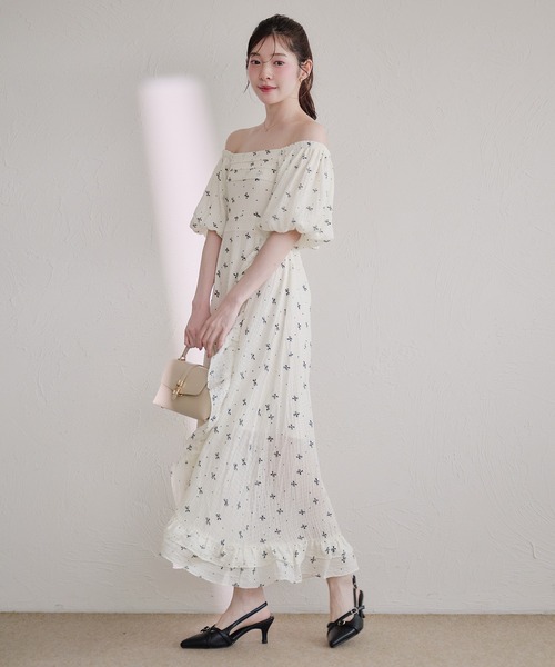 fupel(フぺル)の「2way frill onepiece / 2way フリルワンピース(ワンピース・レディース・ブラック/オフホワイト・FREE)」の16枚目の写真