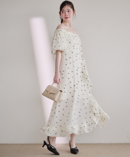 fupel(フぺル)の「2way frill onepiece / 2way フリルワンピース(ワンピース・レディース・ブラック/オフホワイト・FREE)」の13枚目の写真