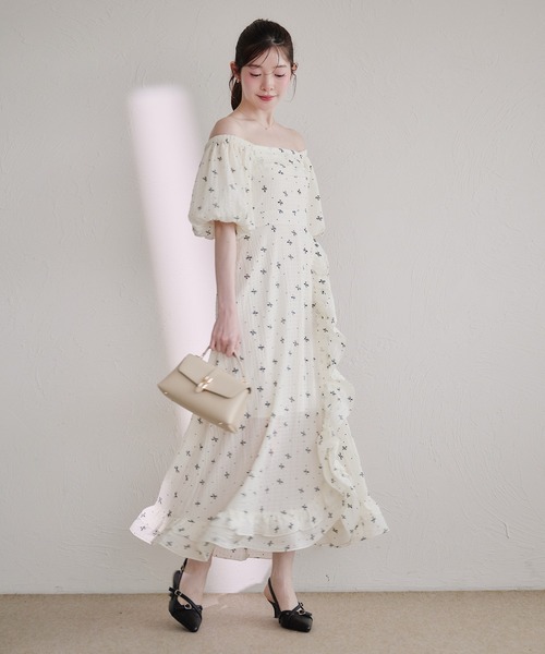 fupel(フぺル)の「2way frill onepiece / 2way フリルワンピース(ワンピース・レディース・ブラック/オフホワイト・FREE)」の14枚目の写真
