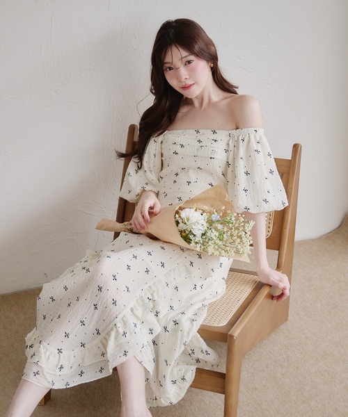 fupel(フぺル)の「2way frill onepiece / 2way フリルワンピース(ワンピース・レディース・ブラック/オフホワイト・FREE)」の19枚目の写真