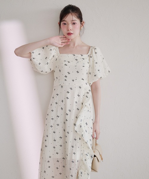 fupel(フぺル)の「2way frill onepiece / 2way フリルワンピース(ワンピース・レディース・ブラック/オフホワイト・FREE)」の8枚目の写真