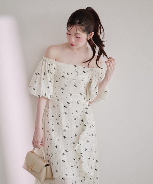 fupel(フぺル)の「2way frill onepiece / 2way フリルワンピース(ワンピース・レディース・ブラック/オフホワイト・FREE)」の9枚目の写真