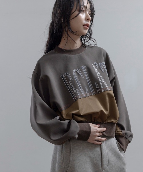 Eimee Law(エイミーロウ)の「リメイクライクエンブロ ロゴトップス(その他トップス・レディース・モカ/グレー/ブラック・FREE)」の3枚目の写真