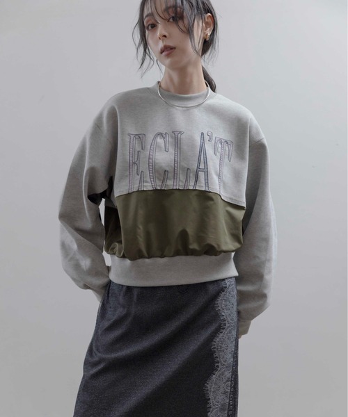 Eimee Law(エイミーロウ)の「リメイクライクエンブロ ロゴトップス(その他トップス・レディース・モカ/グレー/ブラック・FREE)」の6枚目の写真