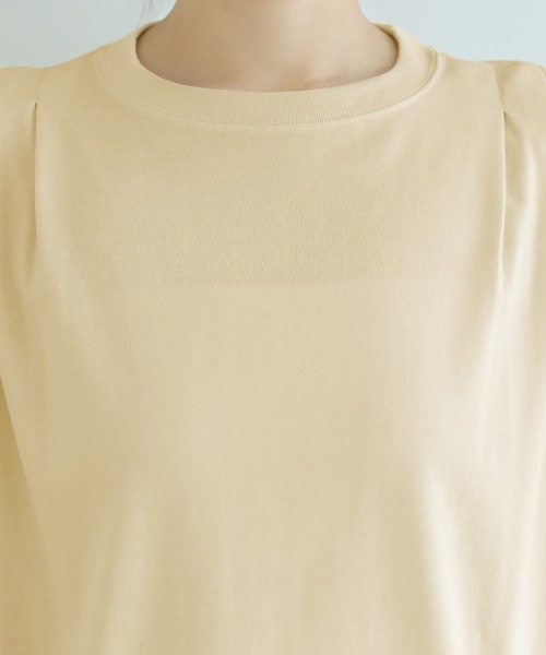 STYLE DELI(スタイルデリ)の「接触冷感Wタックカットソートップス(Tシャツ/カットソー・レディース・ブラック/イエロー/ホワイト・FREE)」の19枚目の写真