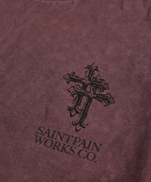 SAINTPAIN(セイントペイン)の「SP ダブルクロスピグメント半袖Tシャツピンク(Tシャツ/カットソー・レディース・その他・MEDIUM/LARGE)」の3枚目の写真