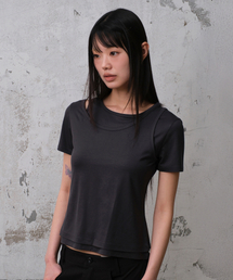 DOUBLE LAYERED T-SHIRTS (CHARCOAL)