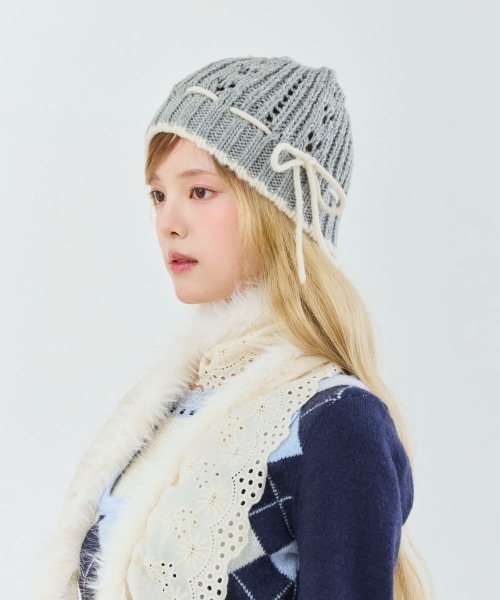 kaorinomori(カオリノモリ)の「kaorinomori ☆セリンニット / カオリノモリ(ニットキャップ/ビーニー・レディース・グレー/ワイン/ダークグリーン・FREE)」の1枚目の写真