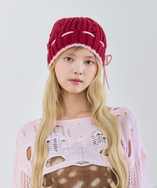 kaorinomori(カオリノモリ)の「kaorinomori ☆セリンニット / カオリノモリ(ニットキャップ/ビーニー・レディース・グレー/ワイン/ダークグリーン・FREE)」の3枚目の写真