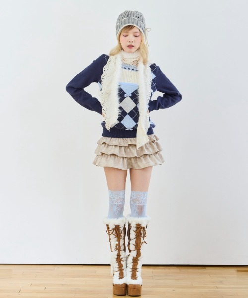 kaorinomori(カオリノモリ)の「kaorinomori ☆セリンニット / カオリノモリ(ニットキャップ/ビーニー・レディース・グレー/ワイン/ダークグリーン・FREE)」の8枚目の写真