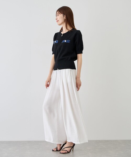 Jayro(ジャイロ)の「デニム配色ジップアップニットカーディガン(カーディガン/ボレロ・レディース・ホワイト系その他/ブラック系その他・FREE)」の16枚目の写真