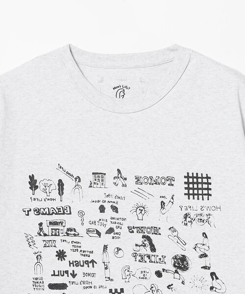 BEAMS T(ビームスティー)の「TOMOE MIYAZAKI / T-Shirts①(Tシャツ/カットソー・メンズ・ライトグレー・XS/S/M/L)」の3枚目の写真