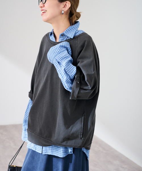 FRAMeWORK(フレームワーク)の「CHAMPION/チャンピオン 別注 30-3 MVS JERSEY TEE(Tシャツ/カットソー・レディース・ベージュ/スミクロ・FREE)」の14枚目の写真