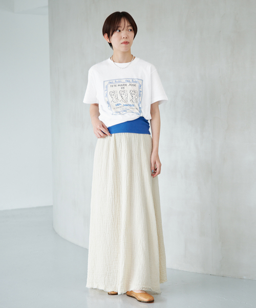 IENA(イエナ)の「《追加》THE CULTURE CODE/ザ カルチャーコード 別注MATTIS Tシャツ(Tシャツ/カットソー・レディース・ホワイト×ホワイト/ライトグレー・FREE)」の5枚目の写真