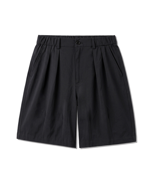 UNDEROFF(アンダーオフ)の「ナイロンストレッチツーピンタックショートパンツブラック(その他パンツ・メンズ・ブラック・MEDIUM/LARGE/X-LARGE)」の2枚目の写真