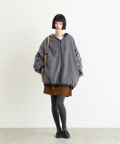 CIAOPANIC TYPY(チャオパニックティピー)の「∴撥水ナイロンフリース配色リバーシブルブルゾン(ブルゾン・レディース・ブラック/サックスブルー/カーキ・ONE SIZE)」の11枚目の写真