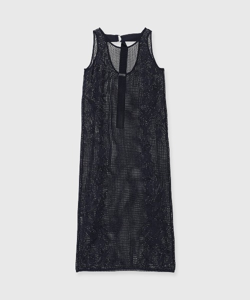 CREDONA(クレドナ)の「LACE KNIT ONE-PIECE/レースニットワンピース(ワンピース・レディース・ネイビー/ライトイエロー・FREE)」の12枚目の写真