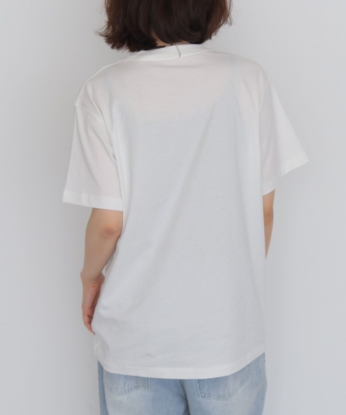 HER CLOSET(ハークローゼット)の「【HER CLOSET】クラッシュ箔 Tシャツ CRASHED FOIL T-SHIRT(Tシャツ/カットソー・レディース・ブラック/オフホワイト・L/M/S)」の22枚目の写真