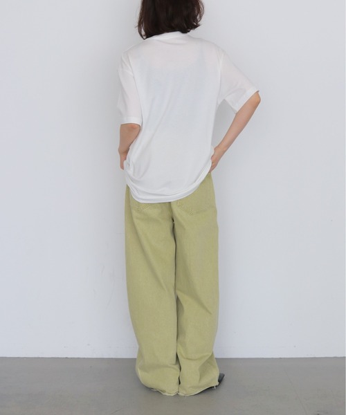 HER CLOSET(ハークローゼット)の「【HER CLOSET】クラッシュ箔 Tシャツ CRASHED FOIL T-SHIRT(Tシャツ/カットソー・レディース・ブラック/オフホワイト・L/M/S)」の5枚目の写真