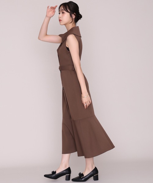 MISCH MASCH(ミッシュマッシュ)の「2026秋冬新作 ビッグカラートレンチノースリワンピース(ワンピース・レディース・ブラウン/ベージュ・S/M)」の13枚目の写真
