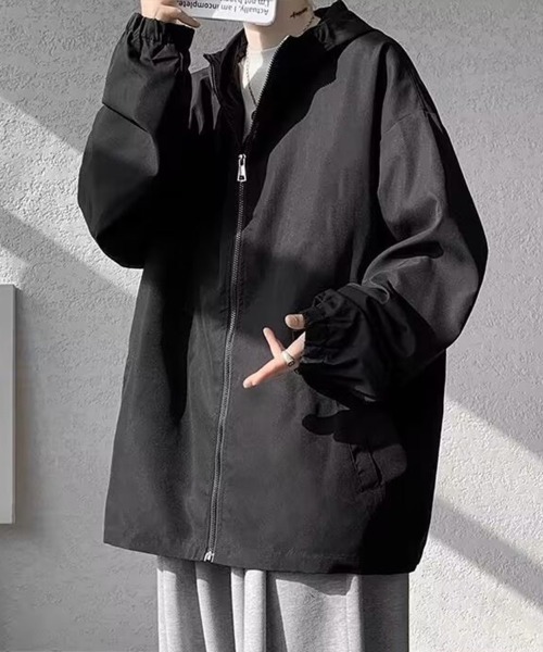 KELVIN(ケルヴァン)の「Light Hood Zip Jacket ライトフードジップジャケット(ブルゾン・メンズ・ブラック・MEDIUM/LARGE)」の4枚目の写真