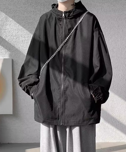 KELVIN(ケルヴァン)の「Light Hood Zip Jacket ライトフードジップジャケット(ブルゾン・メンズ・ブラック・MEDIUM/LARGE)」の5枚目の写真