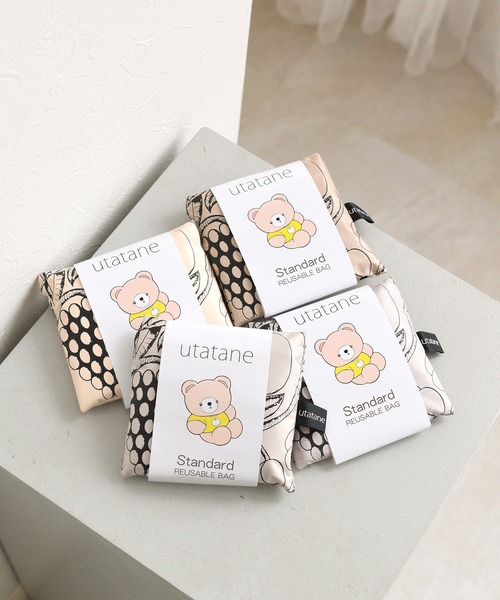 utatane(ウタタネ)の「エコバッグ utatane×KUOVI イエロー オーチャード 収納ポーチ付き(エコバッグ/サブバッグ・レディース・ベージュ/クリーム/グレー/スモークピンク・FREE)」の9枚目の写真