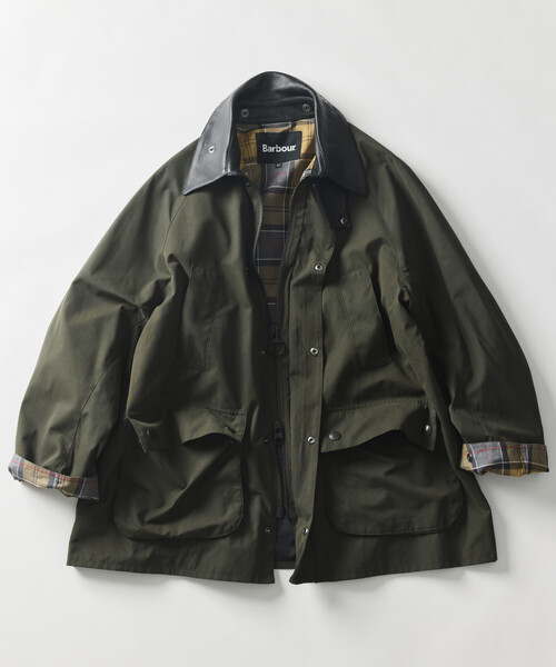 Firsthand(ファーストハンド)の「Barbour × Firsthand/バブアー 別注 BEDALE OS SLEEVE / 別注 オーバーサイズ ビデイル ジャケット(ブルゾン・メンズ・ブラック/オリーブ・40/38/42/36/34)」の2枚目の写真