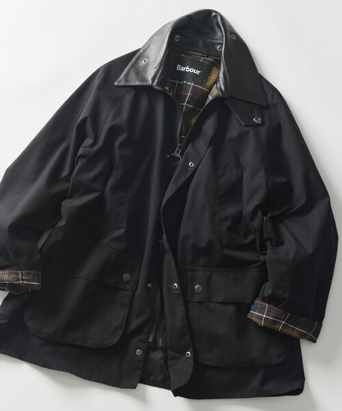 Firsthand(ファーストハンド)の「Barbour × Firsthand/バブアー 別注 BEDALE OS SLEEVE / 別注 オーバーサイズ ビデイル ジャケット(ブルゾン・メンズ・ブラック/オリーブ・40/38/42/36/34)」の4枚目の写真