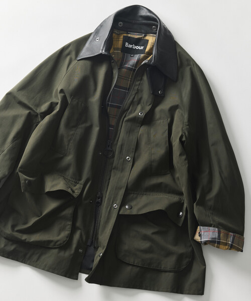 Firsthand(ファーストハンド)の「Barbour × Firsthand/バブアー 別注 BEDALE OS SLEEVE / 別注 オーバーサイズ ビデイル ジャケット(ブルゾン・メンズ・ブラック/オリーブ・40/38/42/36/34)」の8枚目の写真