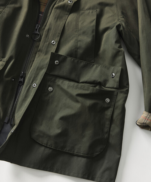 Firsthand(ファーストハンド)の「Barbour × Firsthand/バブアー 別注 BEDALE OS SLEEVE / 別注 オーバーサイズ ビデイル ジャケット(ブルゾン・メンズ・ブラック/オリーブ・40/38/42/36/34)」の14枚目の写真