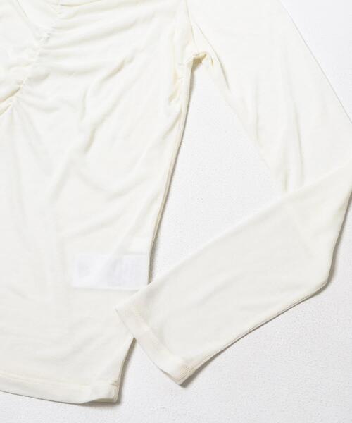 SENSE OF PLACE by URBAN RESEARCH(センスオブプレイスバイアーバンリサーチ)の「シャーリングボートネックトップ(Tシャツ/カットソー・レディース・オフホワイト/ピンク/ブラウン・ONE)」の21枚目の写真
