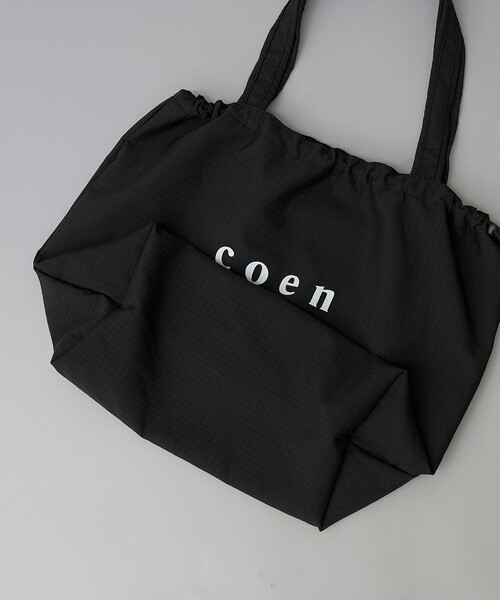 coen(コーエン)の「coen(コーエン)3ロゴトートバッグ(トートバッグ・レディース・ライトブルー/ダークブラウン/ブラック・FREE)」の6枚目の写真